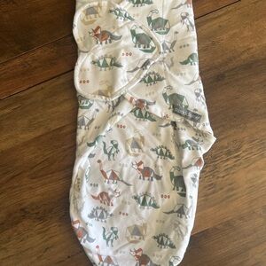 SwaddleMe Baby Swaddle by Ingenuity - Cream, Green, Rust